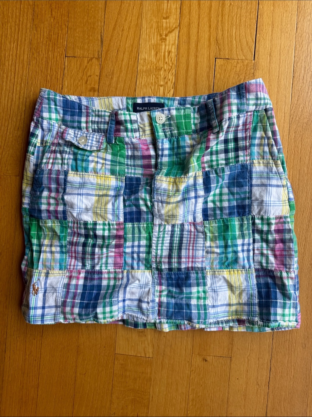Ralph Lauren Patchwork preppy Plaid Skirt - Multicolor